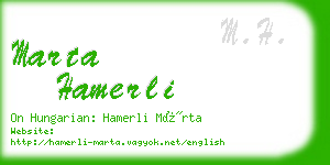 marta hamerli business card